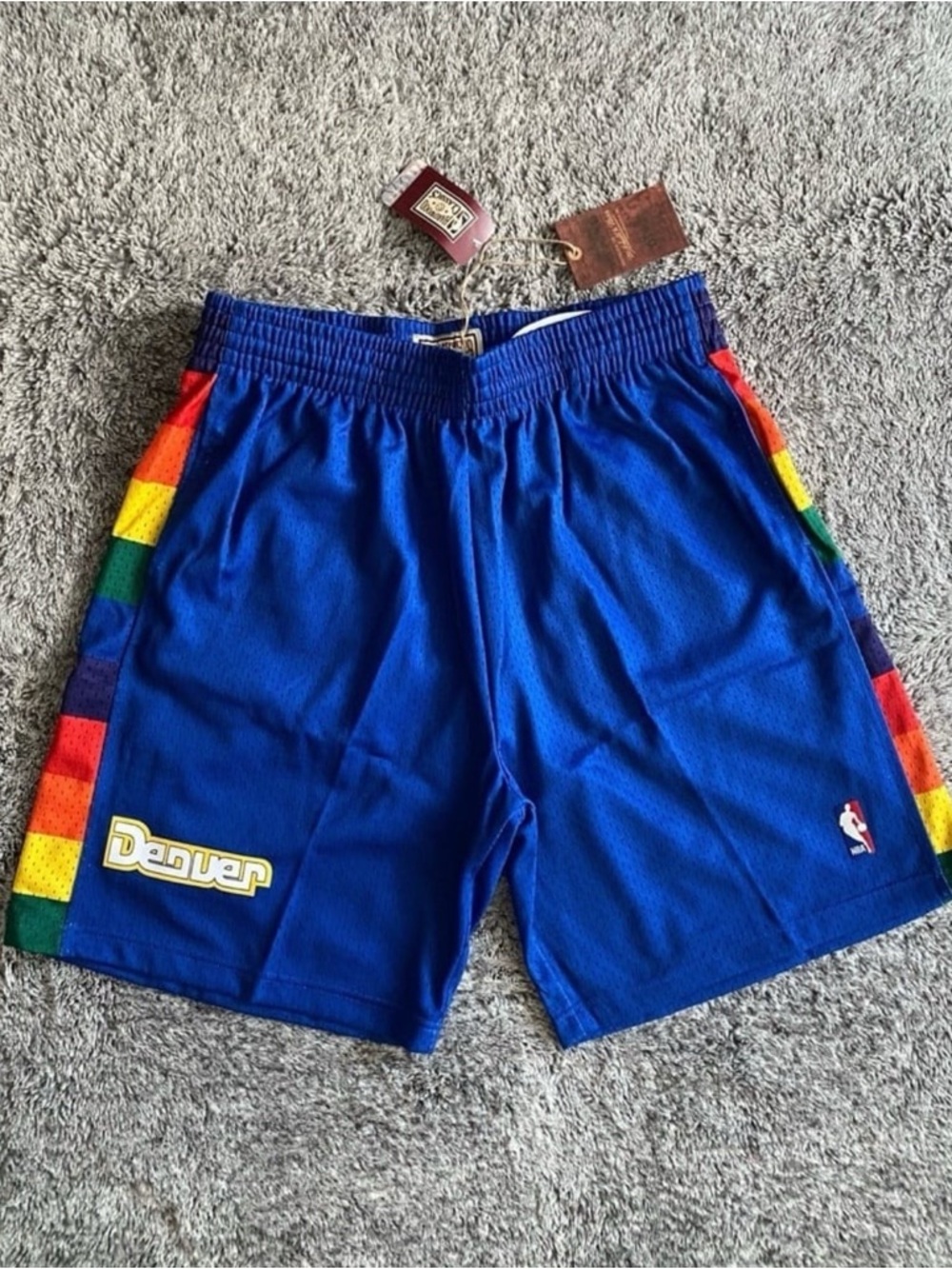 Men’s NBA Denver Nuggets Shorts, Mitchell & Ness, Swingman 91-92, NWT